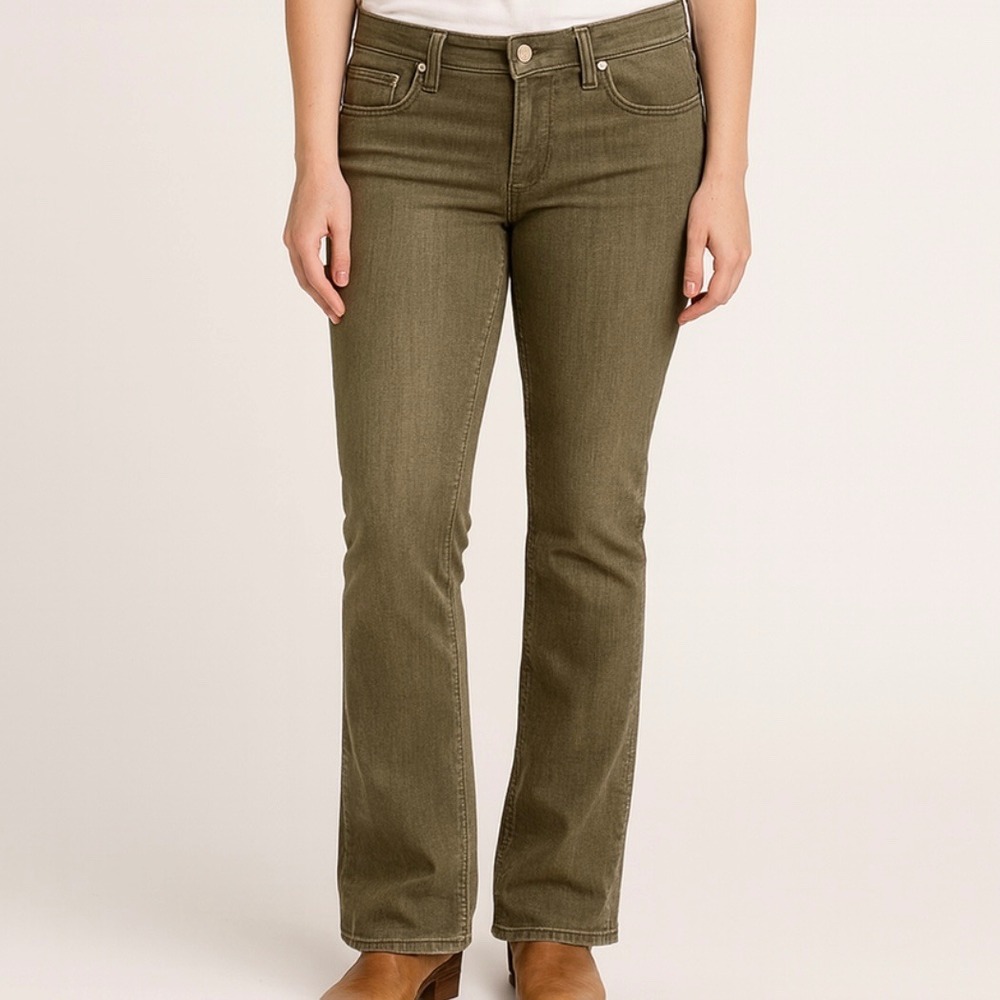 Henry & Belle Signature Bootcut Olive Green Jeans Preppy  Women Size 27‎ Tall
